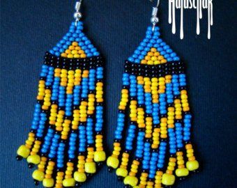 ñative american beaded earrings | Etsy CA Beaded Earrings Native American, Anting Manik, Beautiful Beaded Earring, Blue Beaded Earrings, Earrings Native American, Beaded Earrings Native, Native American Earrings, Native American Beaded Earrings, Boho Style Jewelry