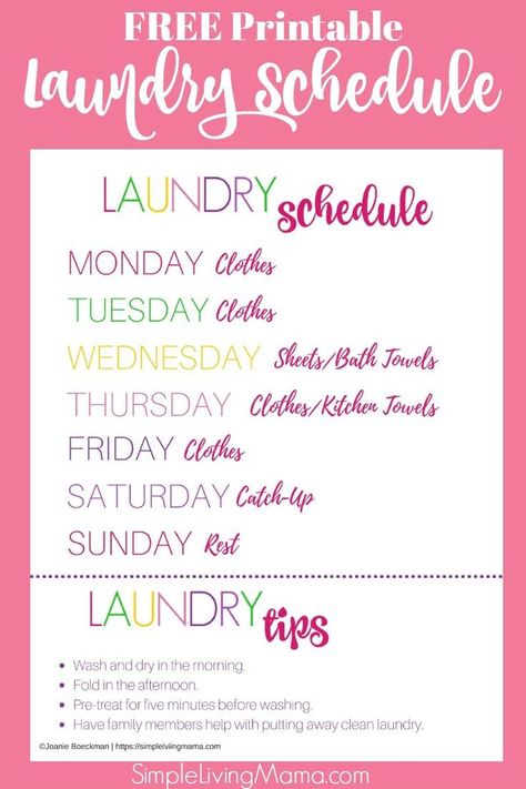 free printable laundry schedule for large families. Get your laundry routine in order! Clean Laundry Detergent, Laundry Schedule, Scented Laundry Detergent, Zone Cleaning, Routine Printable, Cleaning Schedule Printable, Laundry Routine, Counter Clean, Schedule Printable