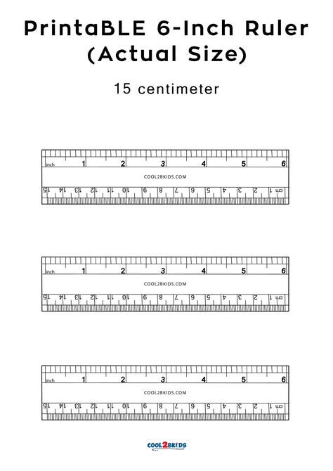 Printable 6-Inch Ruler - Actual Size | Cool2bKids Centimeter Ruler, Printable Ruler, Mm Ruler, Ruler Measurements, Word Search Printables, Math Measurement, Inch Ruler, Birthday Wishes Messages, Fractions Worksheets