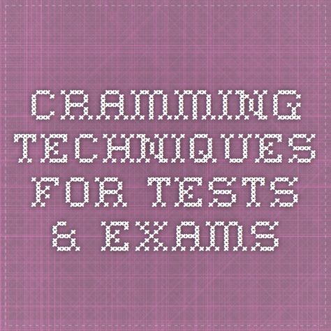 Cramming Techniques for Tests & Exams Cramming Tips, Test Exam, Fun Things, Fun Things To Do, Education