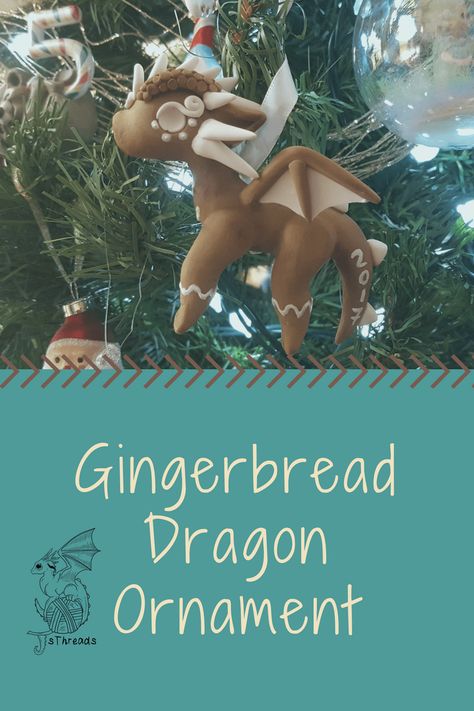 Gingerbread Dragon Ornament by JSThreads Dragon Ornament Diy, Gingerbread Dragon, Christmas Dragons, Making Christmas Ornaments, Dragon Ornament, Clay Tips, Christmas Dragon, Ornament Diy, Dragon Party