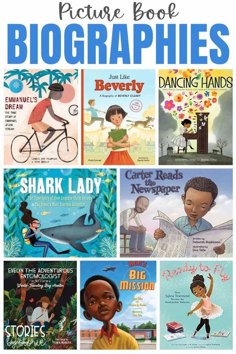 Picture book biographies are accessible to so many readers, packed with interesting information, and often filled with colorful illustrations. Here are some of our favorite picture book biographies. Biography Picture Books, Historical Fiction Picture Books, Biographies For Kids, Morning Boxes, Nonfiction Books For Kids, Elementary Books, Best Biographies, Kid Books, Famous Person