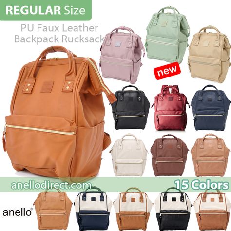 Japan Anello PU Leather Backpack Rucksack AT-B1211 Free delivery shipping to worldwide, great discount low prices, special offers. 30 Days Free Return. Satisfaction Guaranteed. Original Real Authentic Genuine Official Fashion Bag. Anello Bag, Faux Leather Backpack, Leather Backpack, Fashion Bags, Pu Leather, Free Delivery, Faux Leather, Backpacks, Japan