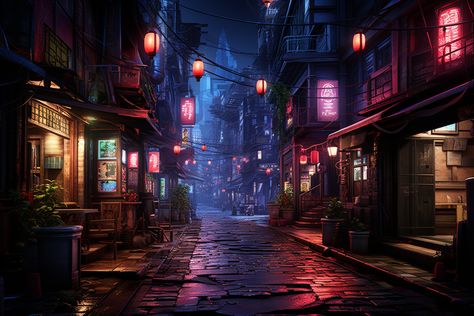 neon lit alleyway - Cityscape Hyperrealistic Digital Style Anime Alleyway Background, Minecraft Alleyway, City Alleyway, Scenery Background, Cyberpunk Aesthetic, Fantasy City, City Wallpaper, Minecraft Designs, City Aesthetic