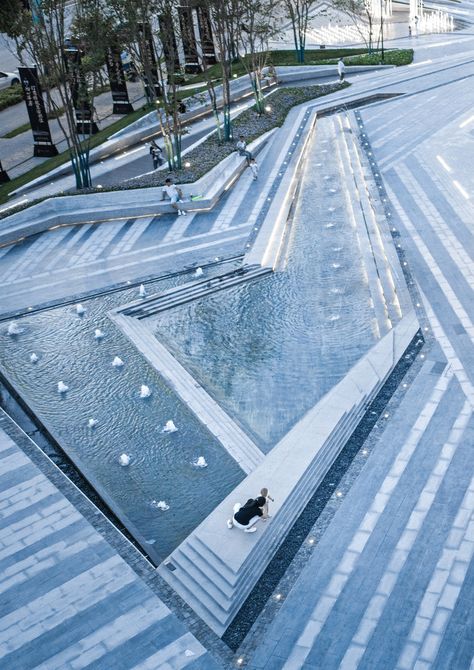 Gallery of Xi'an Shang Yue Cheng Landscape / Waterlily Studio - 8 Stair Landscape, Waterscape Design, Organic Landscape, Pavement Design, Commercial Landscape, Urban Landscape Design, Water Landscape, Landscape Elements, Urban Park