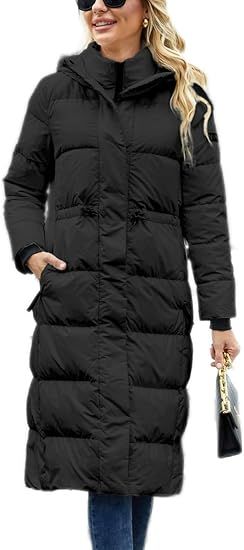 Amazon.com: MODERN BUBBLE Long Winter Down Coats for Women with Hood Puffer Jacket Womens Lightweight Down Jacket with Pocket : Clothing, Shoes & Jewelry Crop Puffer Vest, Down Coats For Women, Vest For Girls, Affordable Trendy Clothes, Puffer Jackets For Women, Cold Winter Outfits, Cheap Trendy Clothes, Girls Puffer Jacket, Long Down Coat