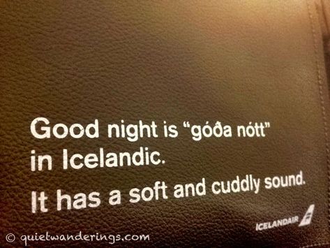 "Good night" in icelandic. #icelandiclanguage #iceland Learning Icelandic, Learn Icelandic, Viking Language, Icelandic Culture, Norse Language, Icelandic Names, Icelandic Language, Iceland Honeymoon, Iceland Island