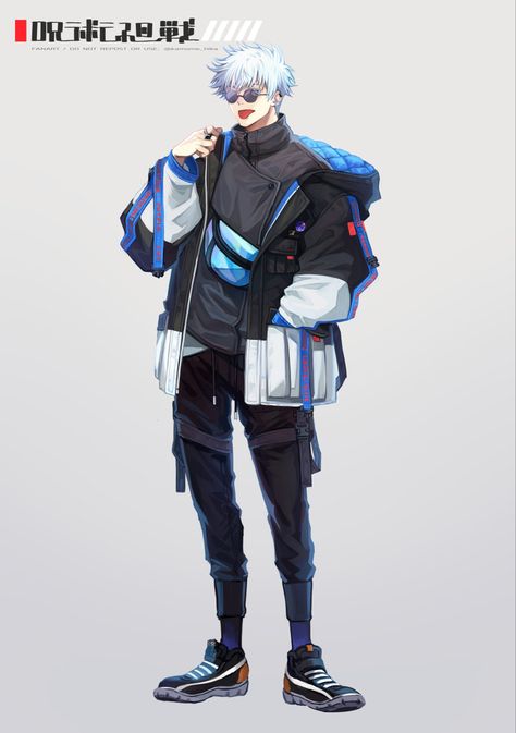 Techwear Anime, Anime Techwear, 3d Karakter, 5 Anime, 인물 드로잉, Gojo Satoru, Fanarts Anime, Chica Anime Manga, 애니메이션 캐릭터