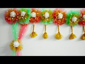 Diy Bandarwal, Toran Ideas, Hanging Crafts, Diwali Craft, Woman Hair, Craft Home, Wall Hanging Crafts, Learn Crafts, Best Out Of Waste