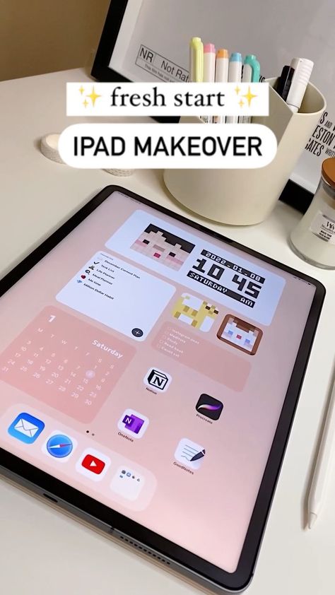 Md Clock Widget, To Do List Widget, Widget Pixel, Ipad Theme Ideas, Ipad Home Screen Ideas, Home Screen Ipad, Pixel Widgets, Ipad Pro Tips, Ipad Home Screen