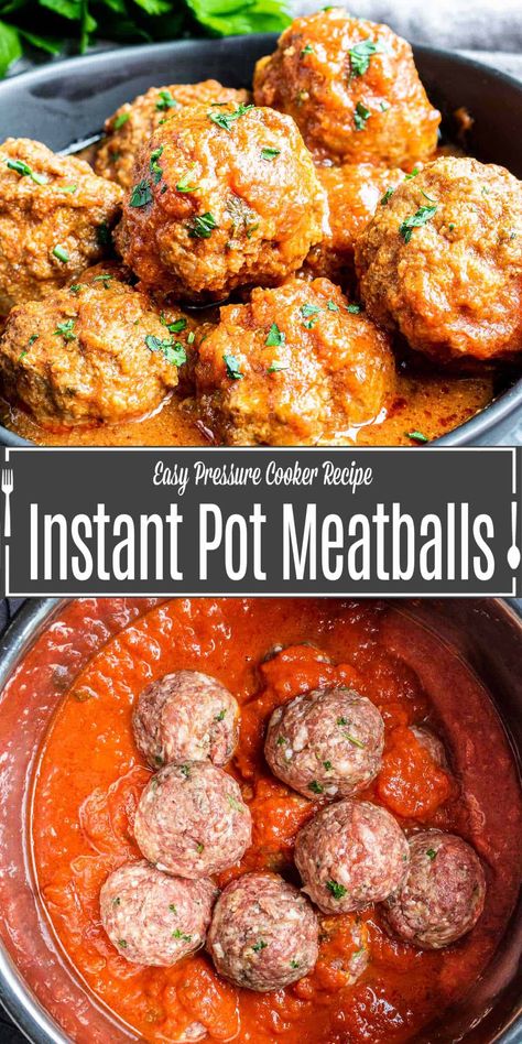 Instant Pot Meatballs, Spaghetti Night, Easy Meatballs, Best Easy Dinner Recipes, Easy Pressure Cooker Recipes, Dinner Today, Italian Sauce, Meatballs Easy, Meatballs Recipe