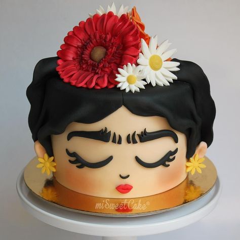 Frida Cake, Mexican Cake, Mexican Birthday Parties, Fiesta Cake, Fiesta Birthday Party, Mexican Birthday, Birthday Ideas For Her, Special Cake, Fancy Cakes