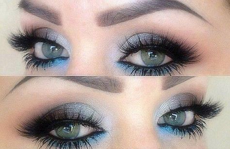 What do you think about this pleasant makeup trend? Party Make-up, Blue Eyes Pop, Make Up Studio, Makijaż Smokey Eye, Glamorous Makeup, How To Apply Eyeliner, Trendy Makeup, Perfect Eyes, Blue Eyeshadow