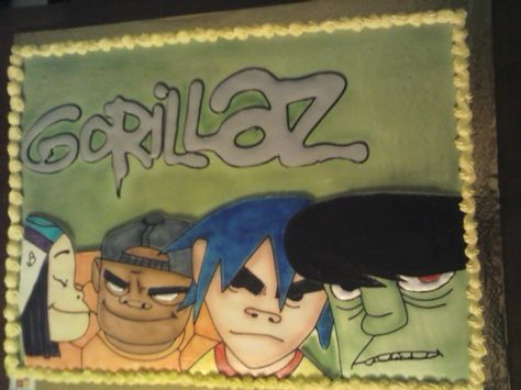 Gorillaz Birthday Party, Gorillaz Birthday Cake, Harry Styles Birthday, Silly Monkey, B Day Cake, Cake Icon, Monkeys Band, Dream Food, Birthday Kids