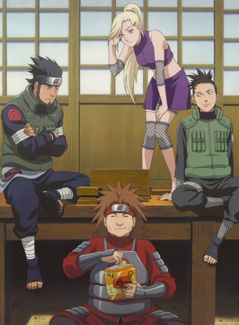 Team 10 Team 10 Naruto, Ino Shikamaru, Poses Manga, Team 10, Naruto Teams, Naruto Images, Kushina Uzumaki, Naruto Series, Naruto Uzumaki Shippuden