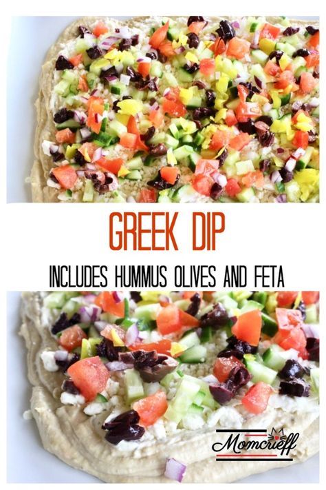 Greek Dip Appetizer, Feta Appetizer, Feta Cheese And Olives, Greek Goodness, Cheese And Olives, Hors Devours, Greek Dip, Greek Appetizers, Seven Layer Dip