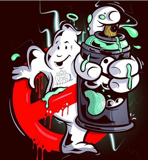 Flashbacks Magazine on Instagram: “@Misterpollo 👍💡 #design #artanddesign #spraycan #graffart #graffiti #contemporaryart #ghostbusters #flashbacksmagazine” Halloween Graffiti Art, Tufting Image, Street Art Graffiti Cartoon, Ghostbusters Aesthetic, Halloween Graffiti, Graffiti Images, Halloween Street, Graff Art, Ghost Art