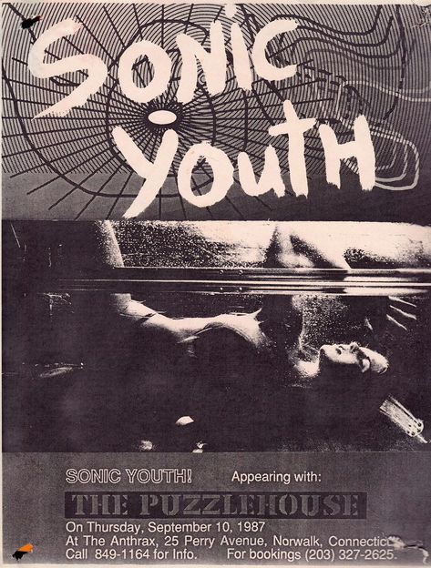 Sonic Youth Poster, Promo Flyer, Punk Poster, Rich Boy, Gig Poster, Sonic Youth, Illustration Photo, Book Trailer, Music Posters