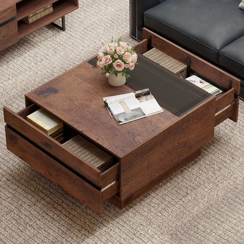 Square Living Room Table, Tv Stand And Coffee Table Set, Modern Living Room Table, Storage Entertainment Center, Coffee Table Set Of 2, Living Room Table Sets, End Tables With Drawers, Tv Stand And Coffee Table, Modern End Tables