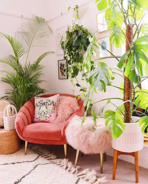 Lots Of Plants, Bright Apartment, Hemma Diy, Apartment Aesthetic, Apartment Inspiration, Boho Living Room, Living Room Inspo, Contemporary Living Room, Room Inspiration Bedroom