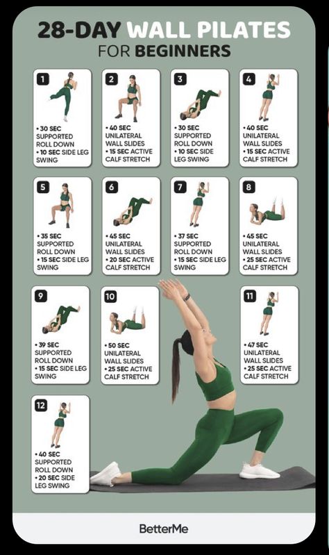 Pots Exercise, Trx Workouts For Women, Wall Pilates Workout Plan, Wall Pilates Workout, Full Body Pilates Workout, Somatic Exercises, Pilates Workout Plan, Wall Pilates, Diet And Workout Plan