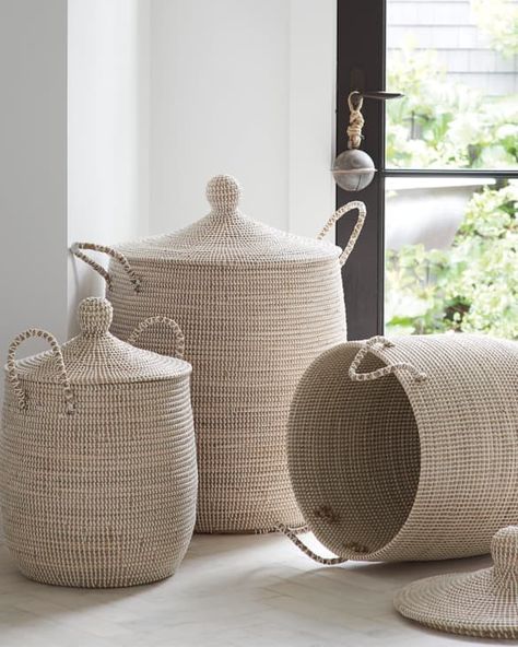 11 Best Places to Buy Pretty, Functional Storage Baskets | Apartment Therapy La Jolla Basket, Baskets With Lids, Storage Baskets With Lids, Decorative Storage Baskets, Natural Baskets, Lidded Baskets, Seagrass Basket, Market Baskets, Handmade Baskets