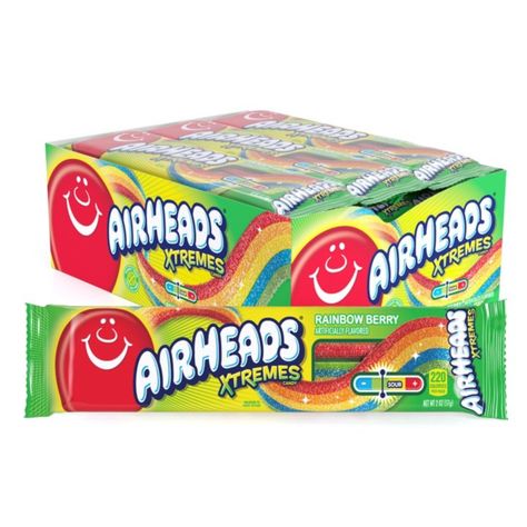 Airheads Xtremes (2 oz., 18 ct.) Detail 3 Airheads Candy, Sour Belts, Taffy Candy, Fruit Chews, Gourmet Food Store, Rainbow Candy, Chewy Candy, Bulk Candy, Sour Candy