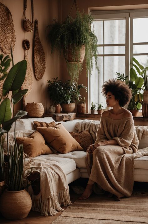 39 Best Afrohemian Decor Ideas » HomeQly.com Afro Bohemian Home Decor, Afrohemian Living Room, Home Decor Earthy, Afro Home Decor, Afro Boho Decor, Afrohemian Style, Afro Bohemian Style Decor, Afrohemian Decor, Wellness Lounge