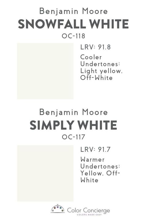 Snowfall White Benjamin Moore Walls, Bm Snowfall White, Benjamin Moore Snowfall White, Snowfall White Benjamin Moore, Bright White Paint, Home Exterior Colors Schemes, Off White Paint Colors, Painted Kitchen Island, Color Consultant