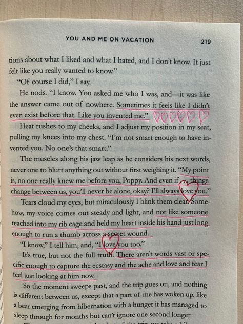 You And Me On Vacation Annotations, You And Me On Vacation, Meet Me At The Lake Book Quotes, A Thousand Boy Kisses Annotations, It’s Not Summer Without You Book Quotes, We’ll Always Have Summer Book Quotes, Book Annotation, Favorite Book Quotes, Hopeless Romantic