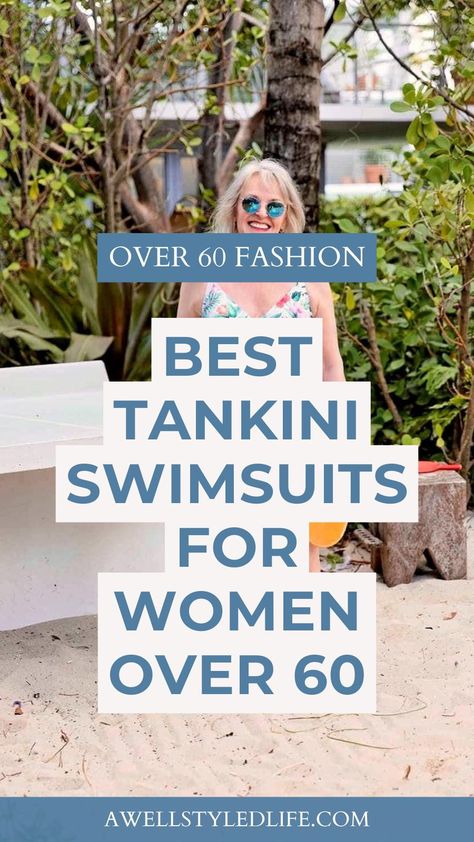 A Well Styled Life share a list of the best tankini swimsuits that caught her eyes for women over 60, as well of her current favorites that she owns. Follow for more swimwear for summer 2024 and fashion finds. Plus Size Tankini Tops, Bathing Suit For Over 50, Beach Outfit Older Women, Swimwear For Women Over 60 Bathing Suits, High Wasted Swimsuits For Women, Resort Wear For Women Over 60, Womens One Piece Swimwear, Cute Tankini Bathing Suits, Bathing Suits For Women Over 50