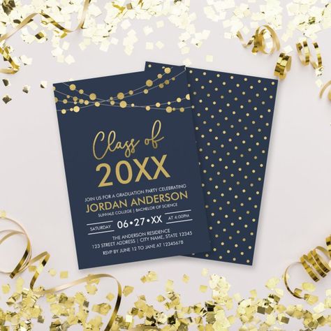 Class of 2023 Graduation Party Strings of Lights Invitation by Rosewood and Citrus on Zazzle #Graduation #Classof2023 #Graduate #GraduationParty #GradParty Elegant Birthday Invitations, Gold Lights, Party Invitations Birthday, 90th Birthday Invitations, 60th Birthday Party Invitations, 30th Birthday Party Invitations, 70th Birthday Invitations, 50th Birthday Party Invitations, 21st Birthday Invitations