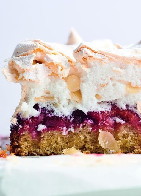 Ottolenghi Cake, Louise Cake, Plum Dessert, Yotam Ottolenghi Recipes, Ottolenghi Recipes, Meringue Desserts, Plum Recipes, Canada Food, Coconut Cake Recipe