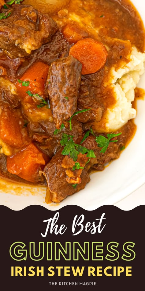 Guinness® Irish Stew | The Kitchen Magpie Guiness Beef Stew Recipe, Guiness Stew, Irish Soup, Traditional Irish Stew, Irish Lamb Stew, Irish Stew Recipe, Stew Recipes Crockpot, Guinness Stew, Guinness Beef Stew