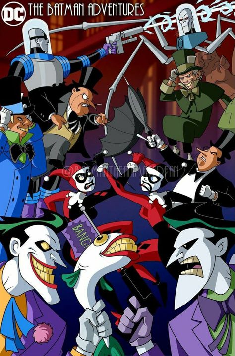 Batman The Animated Series Characters, Batman Animated Series, Joker Batman The Animated Series, Joker Animated, The Batman Animated Series 2004, The New Batman Adventures Joker, Arkham Asylum, Batman Robin, Batman Art