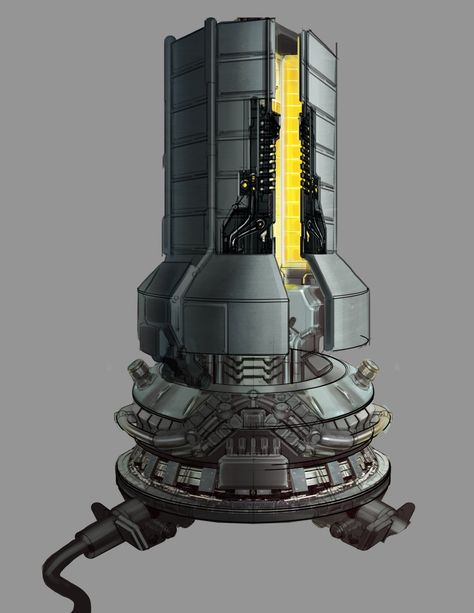 Reactor Reactor Core, Biotechnology Art, Sci Fi Props, Sci Fi Tech, Spaceship Interior, Nuclear Reactor, Sci Fi Environment, Starship Design, Star Wars Concept Art