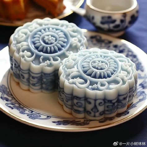 Moon Cake Aesthetic, Mooncake Design, Chinese Moon Cake, Traditional Chinese Food, Asian Cake, Japanese Sweets Wagashi, Cake Aesthetic, Chinese Dessert, Pretty Dessert