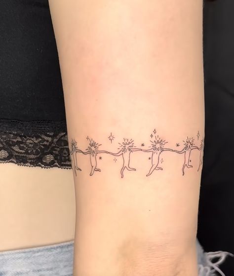 Howls Moving Castle Spirits Tattoo, Studio Ghibli Dust Sprites Tattoo, Tin Man Tattoo Ideas, Dancing Stars Howls Moving Castle, Traditional Studio Ghibli Tattoo, Tiny Ghibli Tattoo, Howls Moving Castle Dancing Stars Tattoo, Howls Moving Castle Star People Tattoo, Dairy Tattoo