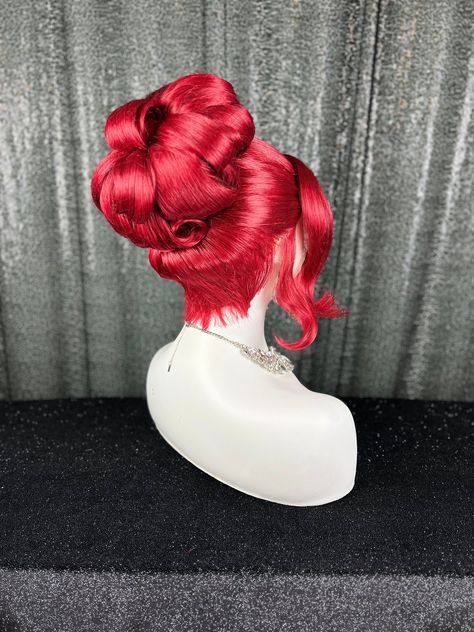 Sculpted Bun Updo With Face Framing Bangs Pageant Wig Styled Lace Front Drag Queen Wig Hairstyle Single Wig Synthetic Custom Wig - Etsy Drag Queen Hairstyles, Drag Hair, Framing Bangs, Audrey Ii, Drag Wigs, Face Framing Bangs, Bun Updo, Fake Hair, Concept Clothing