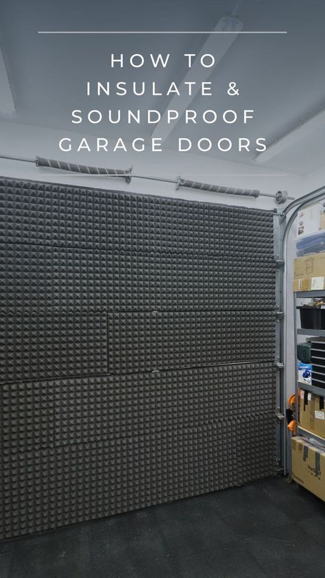 Garage Doors Diy, Garage Music Studio, Diy Insulation, Garage Insulation, Doors Diy, Garage Door Insulation, Garage Door Springs, Small Garage, Diy Garage Door