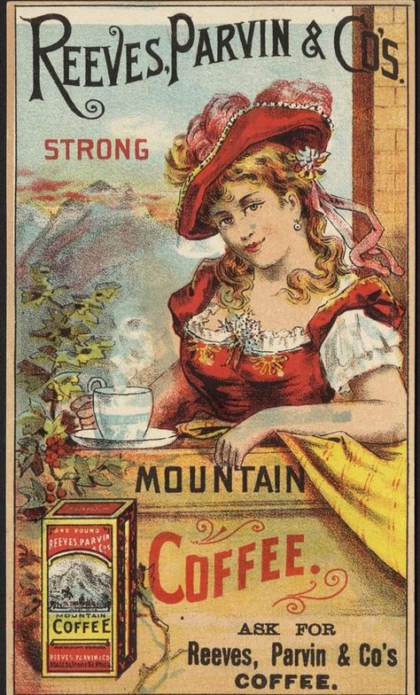 Old Advertisements Vintage, 1940s Ads, Book Art Projects, Mountain Coffee, Vintage Advertising Posters, Old Advertisements, Old Ads, Advertising Poster, Vintage Ads