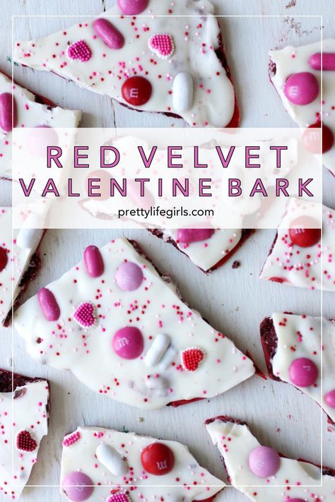 Valentine Bark, Valentines Day Recipes, Valentines Recipes Desserts, Red Velvet Recipes, Valentines Baking, Strawberry Mousse, Red Valentine, Valentine Desserts, Pretty Life