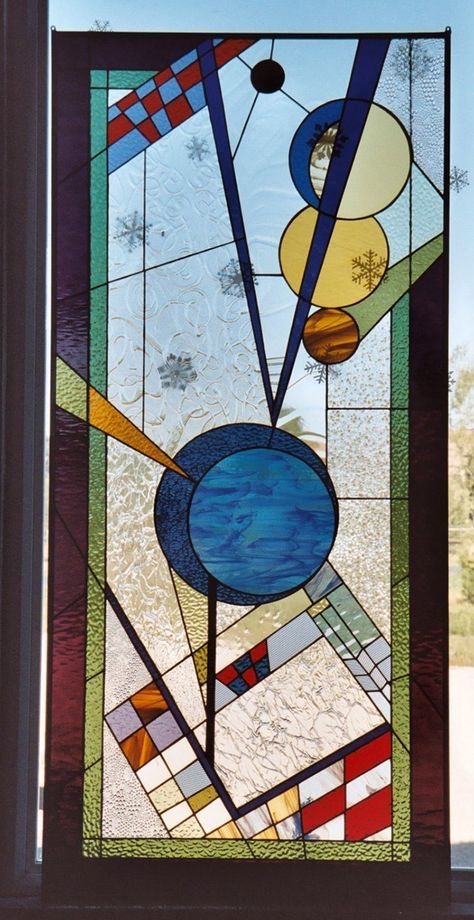 Geometric Stained Glass Patterns, Sue Thomas, Stained Glass Geometric, Stained Glass Door, Motif Art Deco, Painted Glass Art, Stained Glass Pattern, Stained Glass Window Panel, Northern Colorado