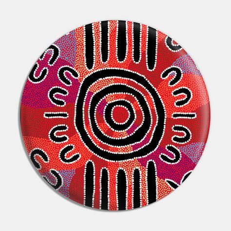 The Gathering Artwork by Stephen Hogarth Copyright Hogarth Arts 2016. -- Choose from our vast selection of pins to match with your desired size to make the perfect custom pin. Pick your favorite: Movies, TV Shows, Art, and so much more! Available in small and large. Perfect to wear or to decorate your bag or backpack with. Aboriginal Dot Painting Ideas, Gathering Artwork, Athena Art, Australian Aboriginals, Aboriginal Dot Painting, Aboriginal Dot Art, Circular Art, Wine And Canvas, Mandala Rock Art