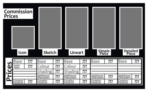 Making Your Commission Sheet by BringBackFairPrices on DeviantArt Art Commision Sheet, Art Commision Sheet Template, Commission Prices Sheet, Art Commissions Template, Commission Sheet Ideas, Comissions Art Template, Art Commission Sheet Template, Artist Commission Sheet, Comissions Art Sheet