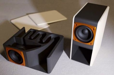 3D Printed Speaker: 10 Projects that Rock the Most | All3DP Diy Bluetooth Speaker, 3d Tiskárna, Active Passive, Speaker Plans, Subwoofer Box Design, Speaker Projects, Horn Speakers, Speaker Box Design, Subwoofer Box