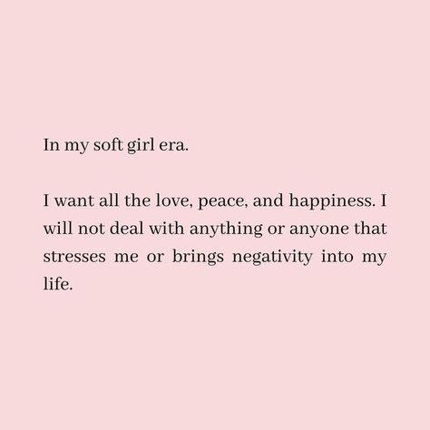 2024 Mindset, In My Soft Girl Era, Soft Girl Era, Vision Board Affirmations, Self Healing Quotes, Note To Self Quotes, Self Love Affirmations, Girly Quotes, Positive Self Affirmations