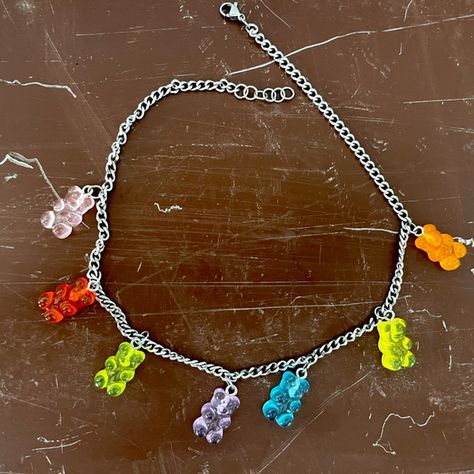 Gummy bear necklace Gummy Bear Necklace, Bear Necklace, Gummy Bear, Gummy Bears, Beaded Necklace, Closet