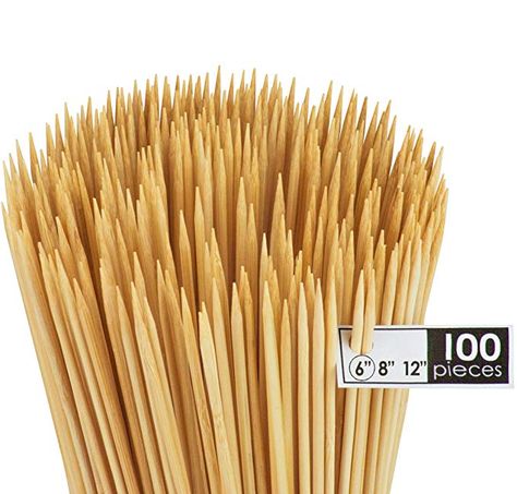 Amazon.com : DecorRack Natural Bamboo Skewer Sticks, Natural Wooden Barbecue Kabob Skewers, Best for Grill, BBQ, Kebab, Marshmallow Roasting or Fruit Sticks, 6 inch (Pack of 100) : Garden & Outdoor Barbecue Chicken Crock Pot, Marshmallow Roasting, Fruit Sticks, Skewer Sticks, Kabob Skewers, Barbecue Sauce Recipes, Bbq Skewers, Fruit Skewers, Barbecue Tools