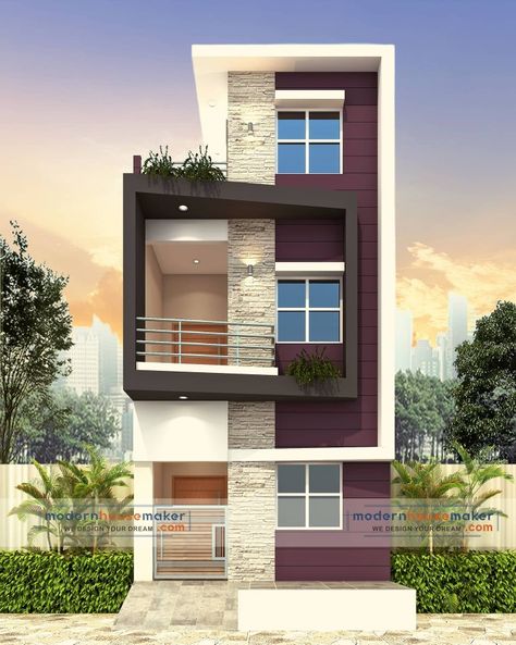 15x40 Ultra Modern Look Elevation Modern Bungalow House Design, House Planning, Residential Building Design, Modern Bungalow House, Modern Bungalow, Bungalow House, Bungalow House Design, House Elevation, Ultra Modern